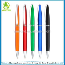 Hot sales promotional plastic pen twist mechanism with metal clip